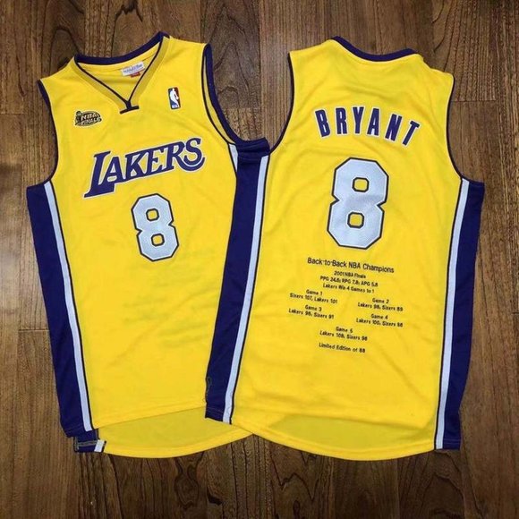 kobe bryant gold jersey